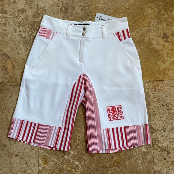 BLUE D’AZUR France shorts Bermuda white red - Picture 2 of 11